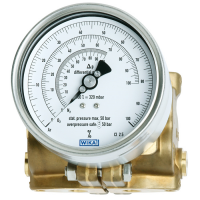 Differential pressure gauge Model 712.15 6", copper alloy Model 732.15 6", Stainless steel version