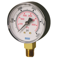 Bourdon Tube Pressure Gauge Type 111.10, Black Plastic or Painted Steel Case Standard Series - Lower Mount