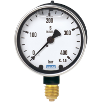 Bourdon Tube Pressure Gauge Model 213.40 Industrial Series Liquid Filled