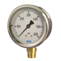 Bourdon Tube Pressure Gauge Stainless Steel Case Type 212.53 - Dry Case Type 213.53 - Liquid-filled Case