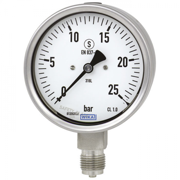 Bourdon Tube Pressure Gauges Stainless Steel Series, Solid Front Case Type 232.30 - Dry Case Type 233.30 - Liquid-filled Case